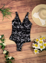 Ocean Oasis Marbled Black One Piece (S-2XL)