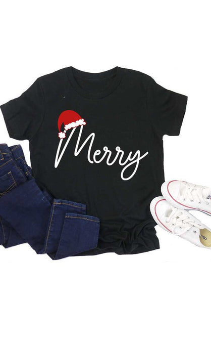 Kids Merry Santa Graphic Tee