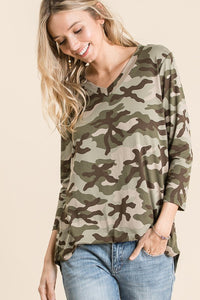 Buttery Soft Camo Tunic Top