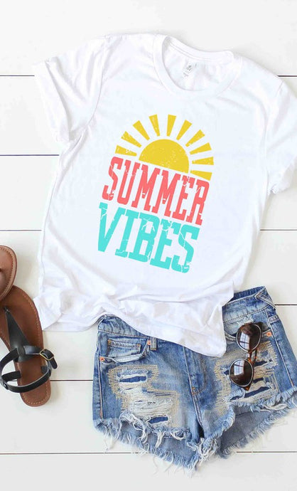 Summer Vibes Graphic Tee -- SMALL