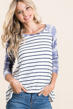 Basically Blue Tie Dye Baseball Tee - Large