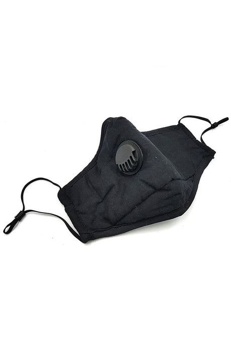 Solid Black Filter Cotton Mask