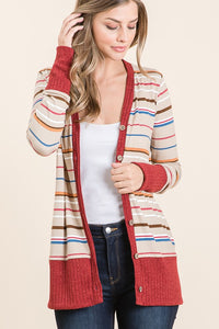 Never Ending Striped Cardigan - MEDIUM