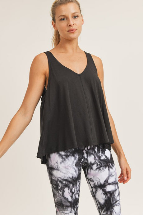 Strap Back Flow Top - Black