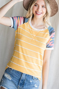 Aztec Striped Top IN PINK