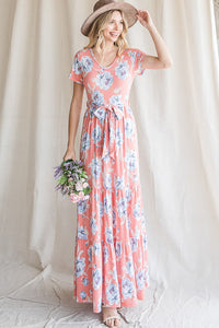 Floral Tiered Maxi Dress - SMALL