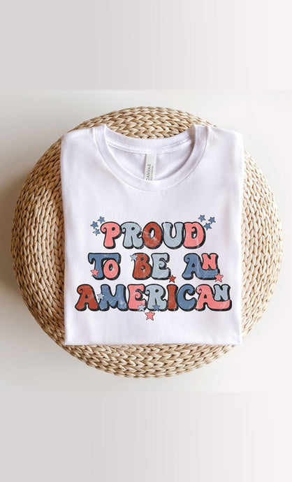 Retro Proud to be an American Graphic Tee