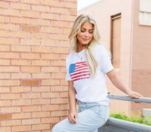 Distressed American Flag Graphic Tee