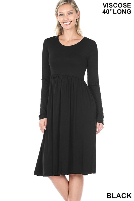 Back to Basics Long Sleeve Dress - Black