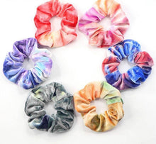 Velvet Zipper Tie Dye Scrunchie (8 Colors)