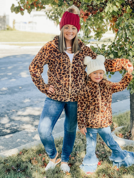 Mommy & Me Leopard Sherpa