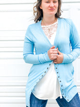 Snap Cardigan - Baby Blue - XL