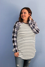 Basically Blue Tie Dye Baseball Tee - Large