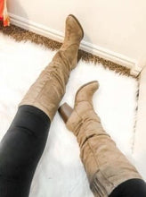 Slouchy Boots in Taupe