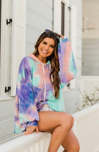 Tie Dye Oversized Pullover - SMALL